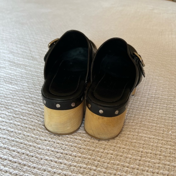 Prada Black Leather Clogs Size 38.5 (US 8) - Picture 3 of 9